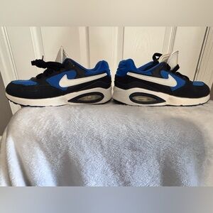 4Y Boys Nike AIR MAX ST Kids Shoes (Blue/Black White/Yellow)
